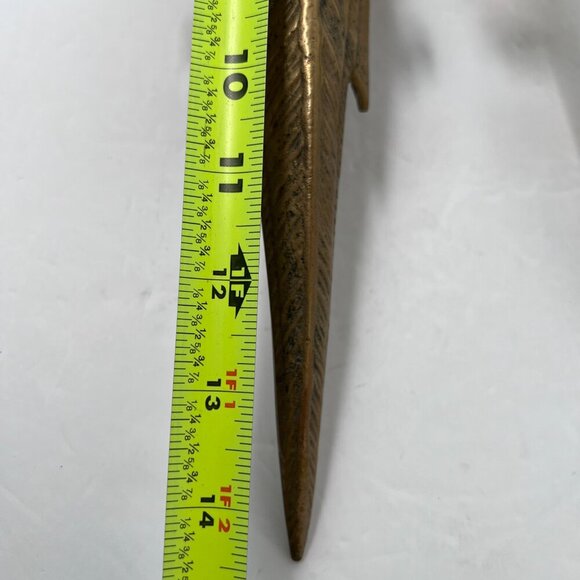 Vintage Pair of SOLID BRASS Pheasant Birds MCM Decor Approx 5" x15” - Picture 7 of 13